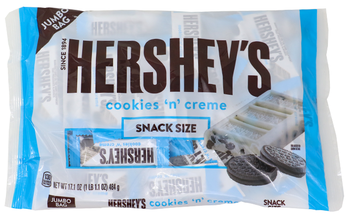 HERSHEYS COOKIESNCREME SNACK SZ 17.1 OZ