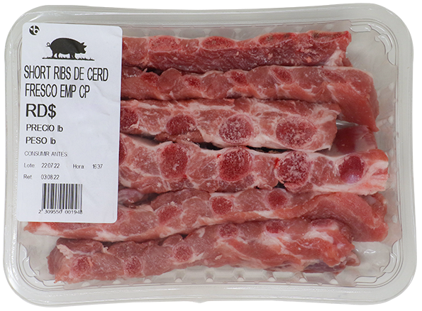 Carne Short Ribs De Cerdo Fresco EmpLB