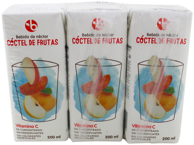 Bravo Nectar Cockt Frutas 6 Pack1200 ML