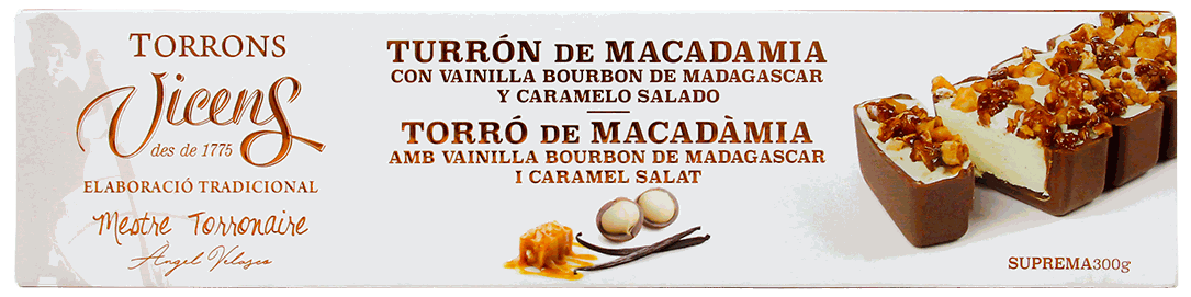 VICENS TURRON MACADAMIA 300 G